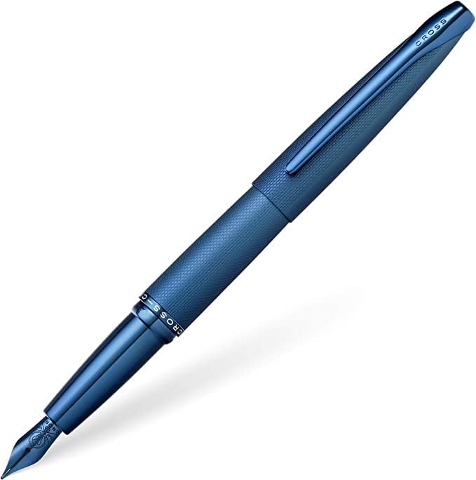 Cross ATX Refillable Fountain Presented in a Luxury Gift Box - Medium Point, Black Ink, Sandblasted Dark Blue - Image 4